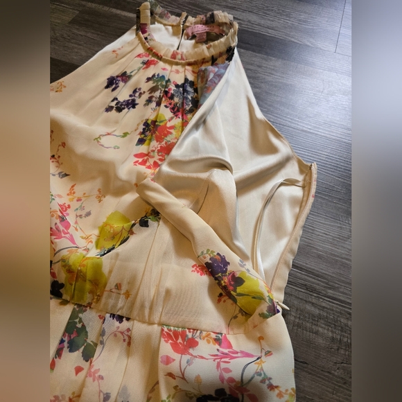 TED BAKER London Cream Attavia Summer Bloom Print Maxi, Size 3 - Picture 9 of 16